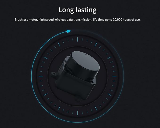 DTOF LiDAR Time-of-Flight Lidar STL-19P, 360 Degree Omni-Directional Laser Scanning, Anti-Glare 60000Lux, 5000Hz ranging Frequency, 12m Radius ranging, Support ROS/ROS2