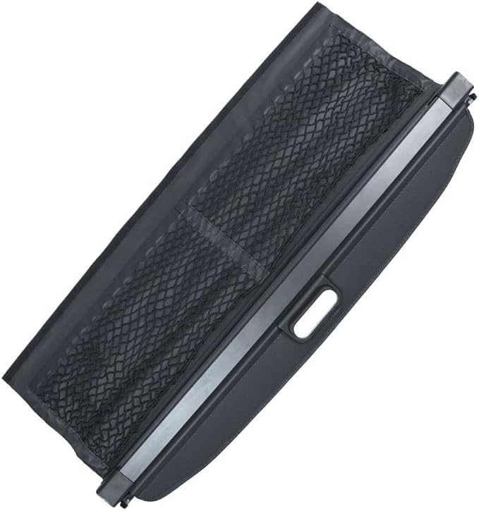 Marretoo for Smart ForTwo Cargo Cover 2016 2017 2018 for Smart ForTwo Accessories with 【Extra Storage Net】 Black Retractable Trunk Cover Security Shield Shade