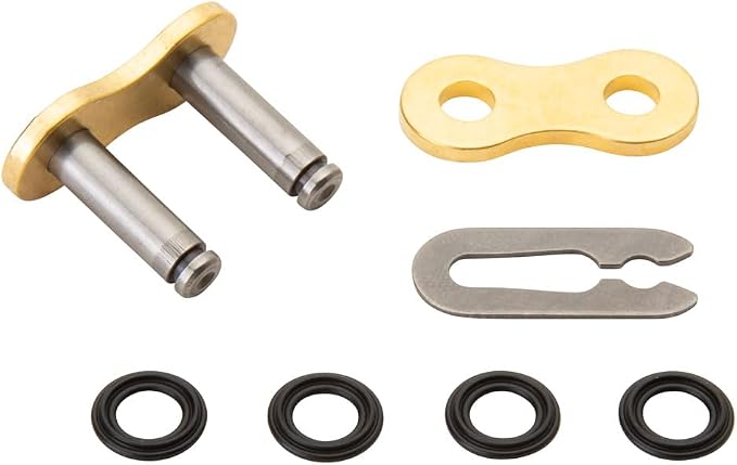 Tusk 520 Gold X-Ring Chain 520x120 – High-Performance Motorcycle & ATV Chain – 8,120 lb Tensile Strength – Clip Master Link Included
