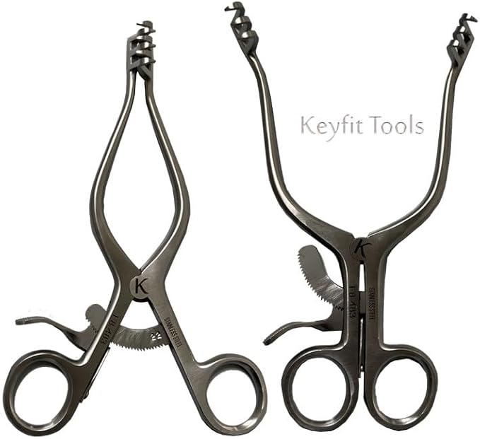 Keyfit Tools ClawJaw Spreader Pliers Reverse Locking Retraction Expansion Opener Retractor Clamp Forceps Industrial Scientific Fishing Veterinarian Tool 416 Stainless Steel