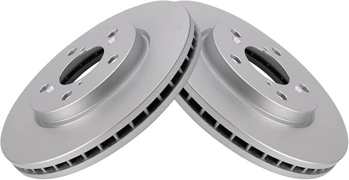 TRQ Front Brake Rotor Set G Coated Vented Compatible with 2005-2010 Honda Odyssey
