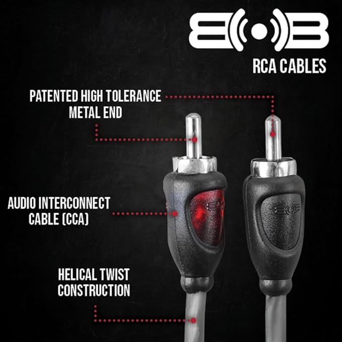 Belva True 4 Gauge AWG Premium CCA Complete Amplifier Wiring Kit with OFC 2-Channel RCA Cable - BAK42BK Gray