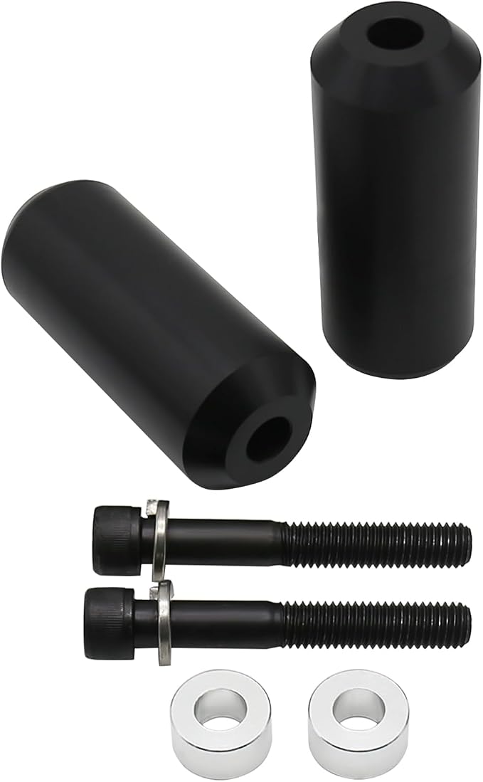 4" Upper Shock Mount Frame Sliders Falling Crash Protector Guards Falling Side Protector No Cut Kits Fit for Sportster XL883 XL1200 2004-2022(Smooth Style)
