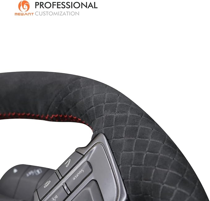 MEWANT Hand Sewing Breathable Car Steering Wheel Cover for Subaru WRX 2015-2021 / WRX STI 2015-2021 Steering Wheels Accessories for Subaru WRX (STI)