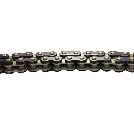 DONGHUA (520HLX2) high Strength Sealed 520 X-Ring Chain 120 Links with Connecting Link (Black and Gold)