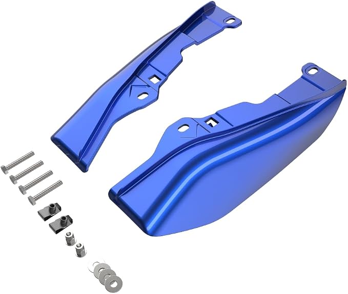 Advanblack 2026 Road Glide Mid Frame Air Deflector, Aurora Blue Denim Air Deflector Heat Shield Compatible with Harley Touring Street Glide, Road King, Electra Glide, 2009-2026