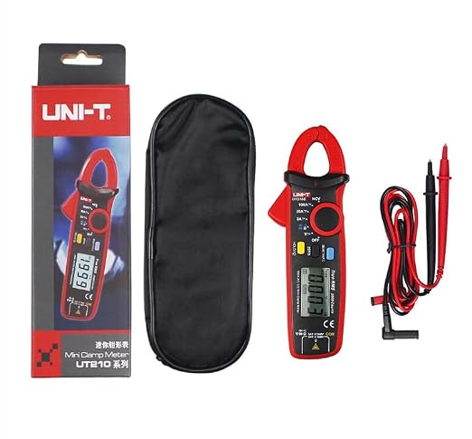 UNI-T UT210B Mini Clamp Meter - TRMS True RMS Measurement, NCV Non-Contact Voltage Detection, AC/DC Current (2-200A)/Voltage/Resistance Tester, Auto Range, Overload Protection, CE & US-Canada Certifie