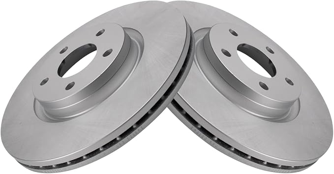 TRQ Front Brake Rotor Set G Coated Vented Compatible with 2013-2017 Ford C-Max 2013-2019 Escape 2008-2013 Volvo C30 2006-2012 C70 2004-2011 S40 2005-2011 V50