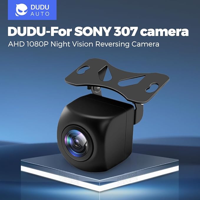 MekedeTech DUDUAUTO HD AHD 1080P Night Vision Front Rear View Camera Lens, Waterproof, 6M Cable for Android Radio (Rear Camera)