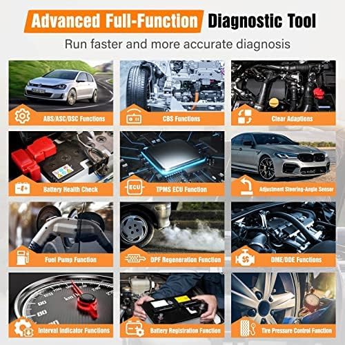 Launch Diagnostic Scanner Tool for BMW, 2024 Enhanced Multi-System OBD2 Scanner, Auto Fault Code Reader with Bi-Directional Control & Battery Registration for BMW After 1996