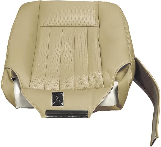 Driver Side Bottom Replacement Perforated Leather Seat Cover Tan Compatible with Lincoln Navigator 2005 2006，Not Suitable for 2003-2004