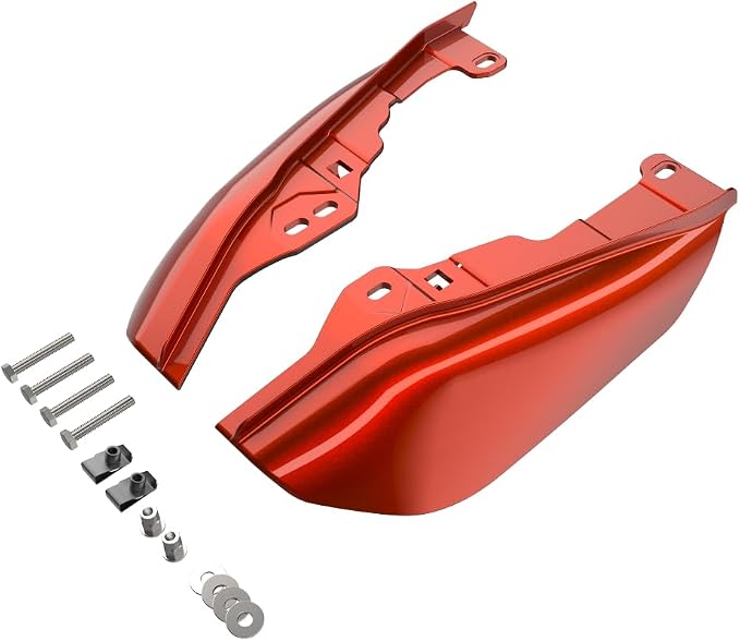 Advanblack 2025 RG Mid Frame Air Deflectors Compatible for Harley Touring Street Glide, Road King, Electra Glide, 2009-2025 (Whiskey Firestorm)