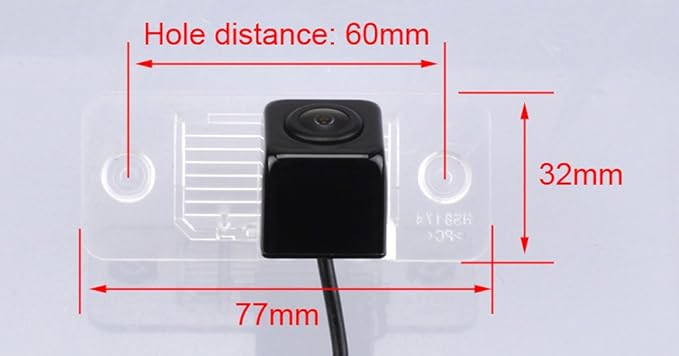 Waterproof Backup Camera Color Car Rear View Camera 170 Degree Viewing Angle License Plate with Night Vision for VW Passat B5/Jetta/Skoda Scirocco/Fabia/Seat/Porsche Cayenne