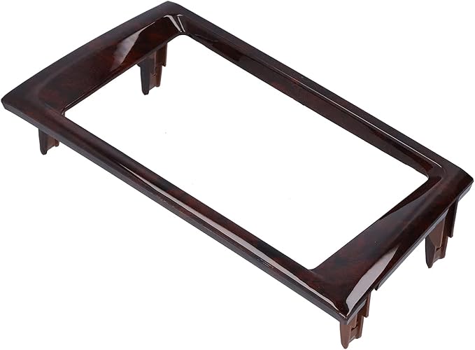 Central Console Frame, 2?Din Radio Fascia Car Stereo Navigation Refitted Dash Panel Kit Frame Mahogany Fit for Avalon 2000?2004
