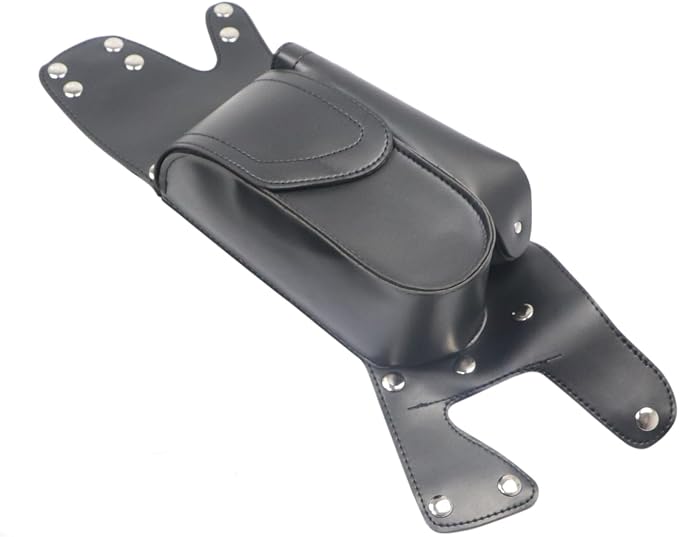 Motorcycle PU Leather Left Saddlebag Guard Bag with Water Bottle Holder For Harley Touring Road King Glide Electra Street Glide 1993-2023