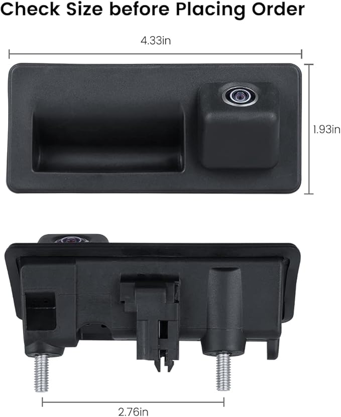 HD 720P Vehicle Backup Camera for Audi A4L A5 A3 Q3 Q5 RS6 for VW Passat Tiguan Jetta Sharan Touareg Lavida Skoda, Car Rear View Trunk Handle Camera