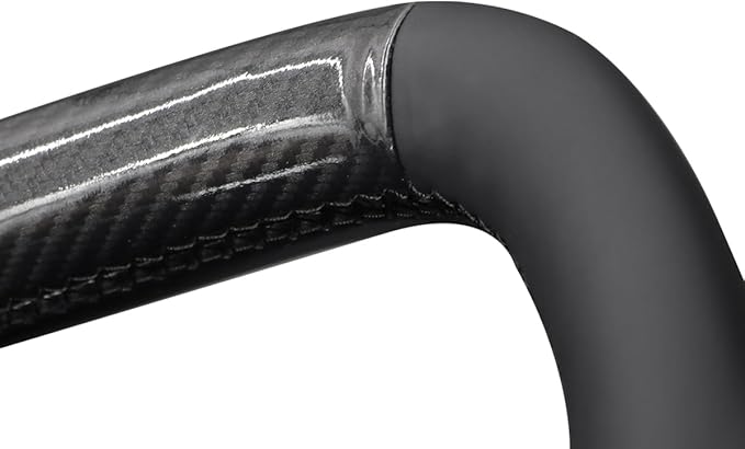 MEWANT DIY Black Shiny PU Carbon Fiber Genuine Leather Steering Wheel Cover for Tesla Model S Yoke 2021-2023 Model X