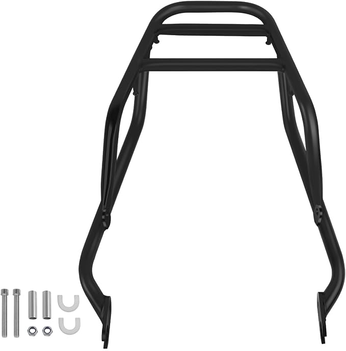 CHIFUN Rear Luggage Rack for Kawasaki W800 2020-2023, W800 ABS 2024-2026, W800 Cafe 2019-2020, Steel Motorcycle Luggage Shelf Bracket Cargo Rack Replacement (Black)