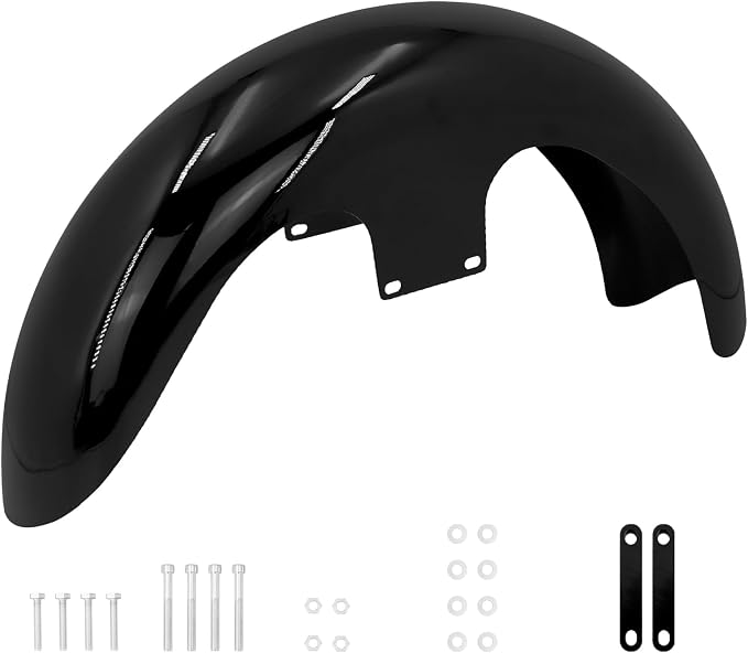 21 inch Front Fender Vivid Black Motorcycle Wrap Mudguard for Bagger Models Fit for Harley Touring Road King Electra Glide Street Glide 130/R21
