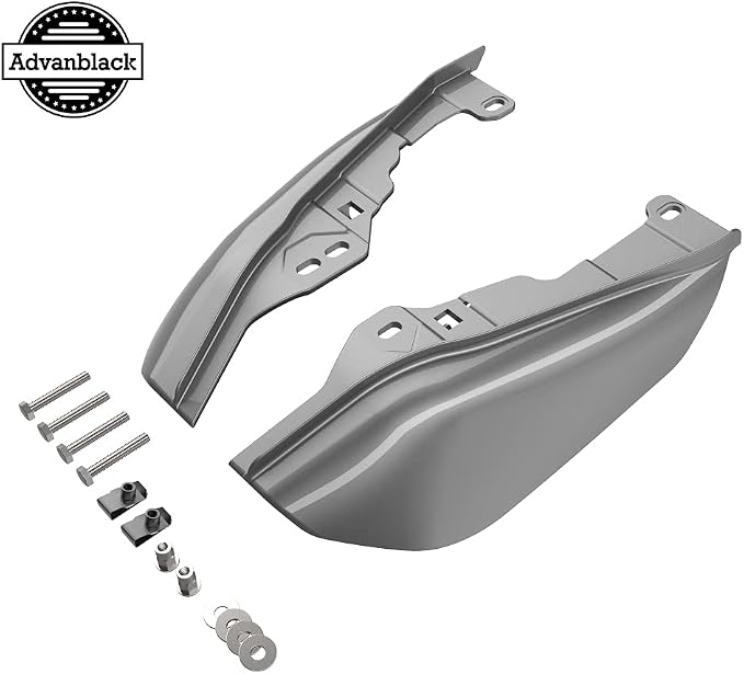 Advanblack 2024 RG Mid Frame Air Deflectors Compatible for Harley Touring Street Glide, Road King, Electra Glide, 2009-2025(Charcoal Pearl)