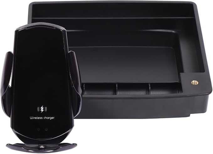 Aunginsy Center Console Dash Storage Tray With Mobile Phone Mount Compatible with Nissan Frontier 2009-2017, Dashboard Multi-Functional Phone Holder Storage Box, Dash Organizer Tray Insert Accessories