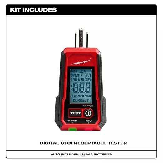 2224-20 for Milwaukee Digital GFCI Receptacle Tester