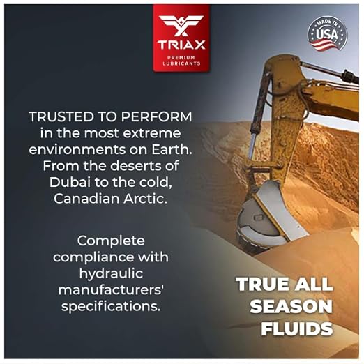 TRIAX Powerflow AW 46 Multi-Viscosity HLP Hydraulic Oil | 6,000 Hour Extended Life | Triple Anti-Wear | True All Season | Pour Point Down to -40F | Virtually Zero Foaming (1 Gallon)