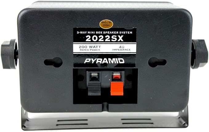 Pyramid 4 New 2022SX 3.25" 200w 3-Way Car Audio Mini Box Speakers System Inside