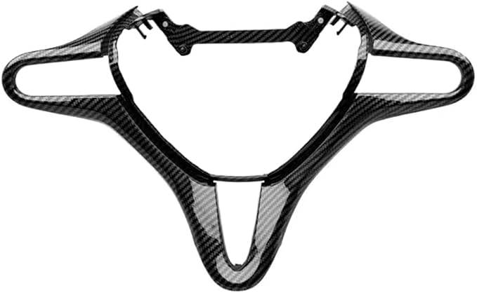 Carbon Fiber Style Replacement Steering Wheel Trim Cover Frame ABS Decal Interior Moulding Accessories Fit for Honda Civic 2006 2007 2008 2009 2010 2011 (B-Carbon Fiber Pattern)