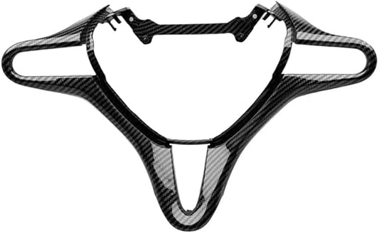 Carbon Fiber Style Replacement Steering Wheel Trim Cover Frame ABS Decal Interior Moulding Accessories Fit for Honda Civic 2006 2007 2008 2009 2010 2011 (B-Carbon Fiber Pattern)