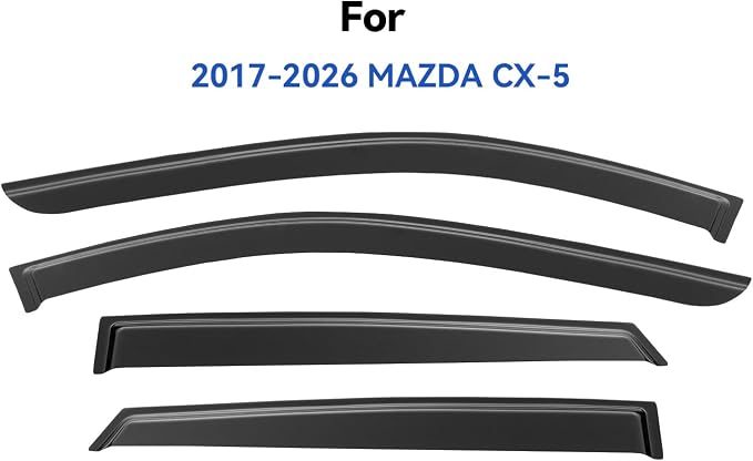 Window Visors Rain Guards Shield for 2017-2026 Mazda CX5, Out-Channel Window Vent Wind Deflectors Visors Shades for 17-26 CX-5