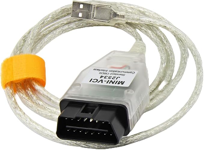 Mini Vci J2534 Cable for Toyota able Connector Scanner Adapter for Toyota TIS Techstream, 16pin Programming Diagnostic Cable TIS Techstream OBD2 USB Cable for Win XP/ WIN7 32 bits
