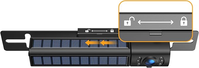 Solar Wireless Backup Camera 3 Mins DIY Installation 5000 mAh Battery Powered Smart Vehicle Backup Cameras IP69K Waterproof Reverse Camera for Car, Van, SUV, Truck, Trailer- Compatible with CWT501