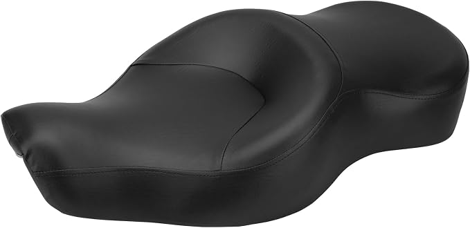LKV Motorcycle 2-Up Driver Passenger Seats Front Driver Rear Cushion Pad Compatible with Harley Sportster Iron 883 1200 XL XR 2004-2023, Black