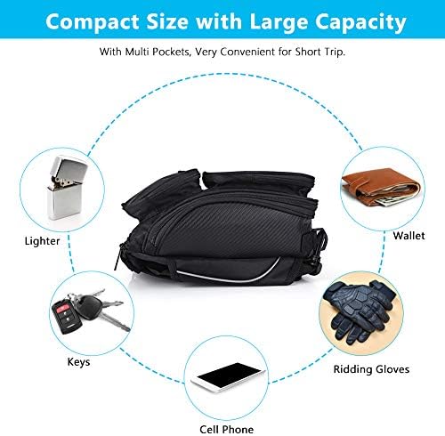 Keenso Motorcycle Bag, Super Strong Magnetic, Universal Oil Fuel Tank Bag for Motorcycle Riders, Motorbike Enthusiasts, Touring, Road, and