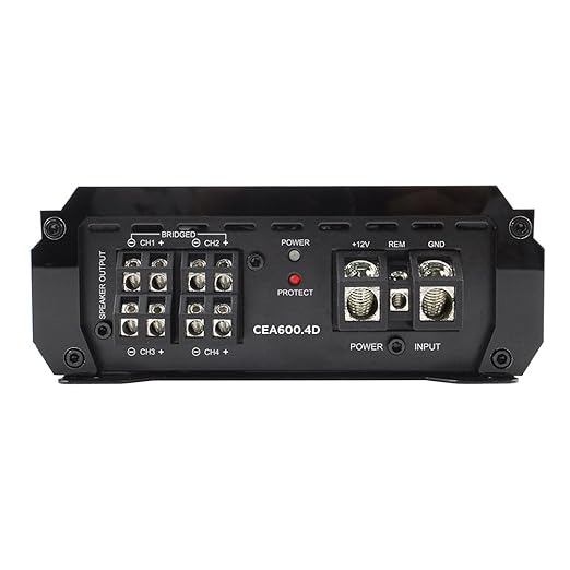 Orion Cobalt Elite CEA600.4D Class-D Compact 4-Channel High Efficiency Car Audio Amplifier, 600W RMS, Full-Range Power, Variable High & Low Pass Filters, 2/4 Ohm Stable, MOSFET Power Supply