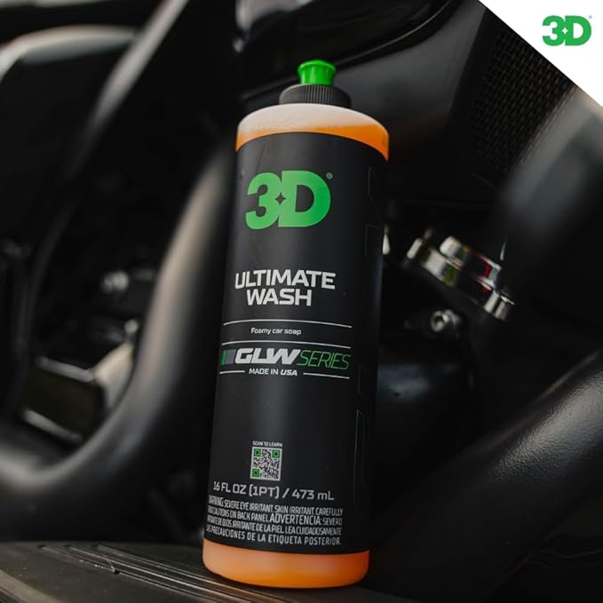 3D Ultimate Wash 64 Oz – pH Neutral Car Wash Soap with Ultra Foam – Scratch-Free, High-Foaming Car Soap for Paint Protection – Safe for All Finishes