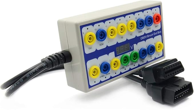EKDJKK OBD 2 Breakout Box OBD2 Protocol Detector OBD2 Diagnostic Connector Detector Fault Tester Auto Diagnostic Tool Break Out Box