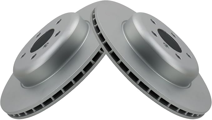 TRQ Rear G-Coated Brake Rotor Set Compatible with 2012-2020 BMW