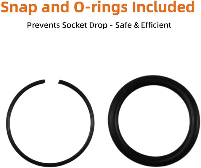 1" Drive 1-1/2" Extra Deep Impact Socket, 8-Inch (200mm) Long, 6-Point Truck & Trailer & Tractor Wheel Nut Socket, Heat Treated Cr-V Alloy Steel, One-Piece Forged, No Torque Loss