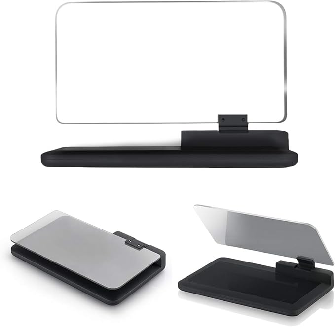 Car GPS Mobile Head Up Display Holder with HD Image Reflection for HUD, Smartphone, iPhone, Samsung, Car Navigation (Up to 6 Inches)