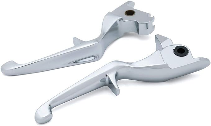 Kuryakyn 1981 Motorcycle Handlebar Accessory: Clutch and Brake Trigger Levers for 2017-19 Harley-Davidson Touring Motorcycles, Chrome, 1 Pair