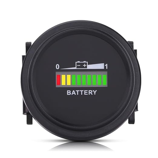Aramox Cart Battery Meter: 12V/24V/36V/48V/72V Digital Battery Indicator Gauge for Carts