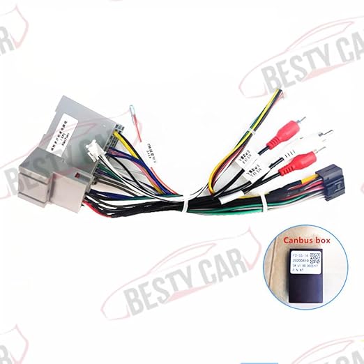 16pin Car Stereo Radio Power Retrofit Wiring Harness Cable Adapter fits for Ford Explorer Edge Expedition Mustang Escape Lincoln Navigator MKX Chevrolet Blazer