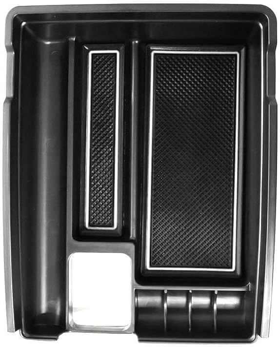LUWU Rogue Center Console Organizer for 2014 2015 2016 2017 2018 2020 N issan Rogue Accessories Armrest Console Storage Box Insert Tray ABS Material White-Trim