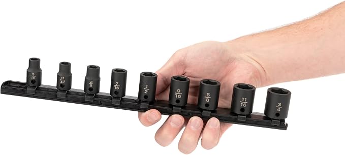 TEKTON 3/8 Inch Drive Impact Socket Set, 9-Piece | SID91100