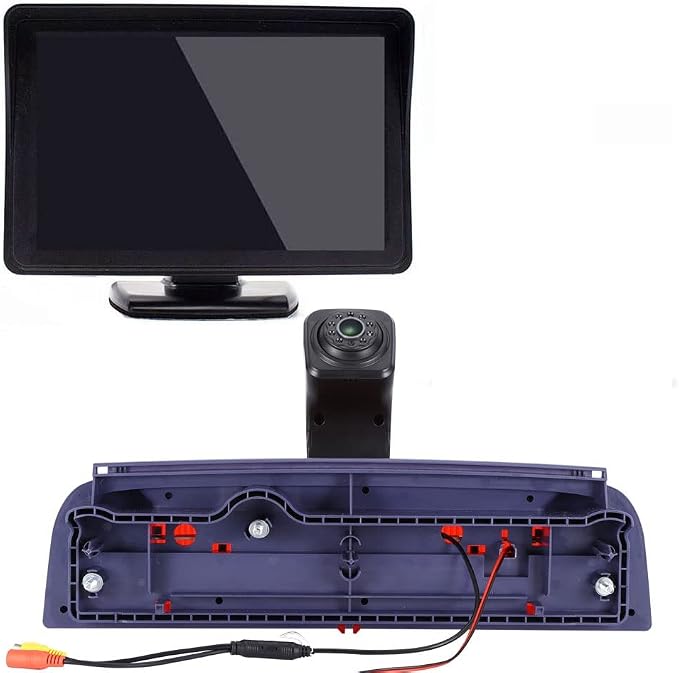 1280 * 720 Pixel Super HD Brake Light Backup Camera with 4.3 Inch LCD Monitor, Night Vision Reversing Camera Replacement for Ford Transit Connect 2 II/XL Cargo Titanium Passenger Wagon 2014-2022