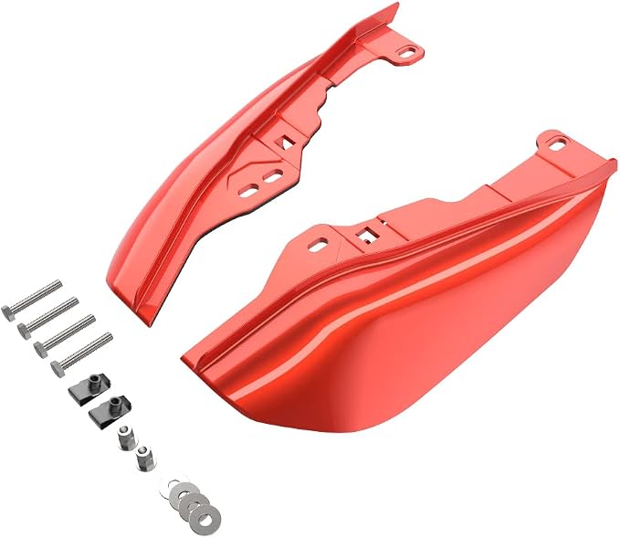 Advanblack 2024 RG Mid Frame Air Deflectors Compatible for Harley Touring Street Glide, Road King, Electra Glide, 2009-2025(Candy Orange)