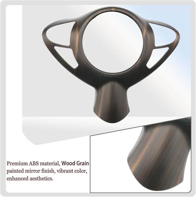 MUXEE Steering Wheel Button Frame,for Nissan Sentra 2016 2017 2018 2019 - ABS Wood Grain Sport Steering Wheel Frame Cover Steering Wheel Button Wrap Accessories