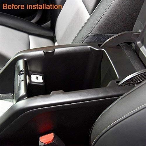 JDMCAR Center Console Cover and Center Console Tray (Black Trim) Compatible with 2015-2022 Chevy Colorado/GMC Canyon